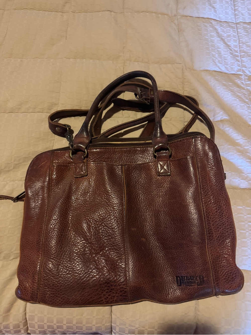 Duluth Trading Co Brown Leather Laptop Bag